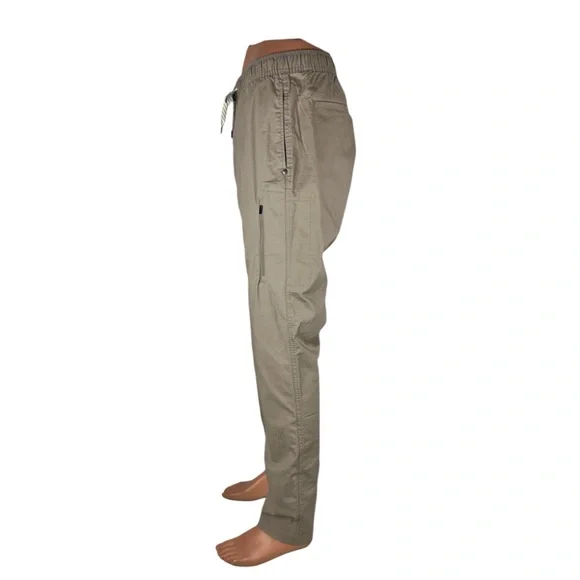Vuori Mens Large Ripstop Climber Pants Stretch Waist Beige Casual Comfort EUC